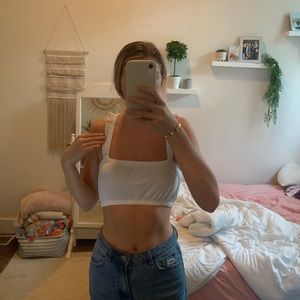 White crop top